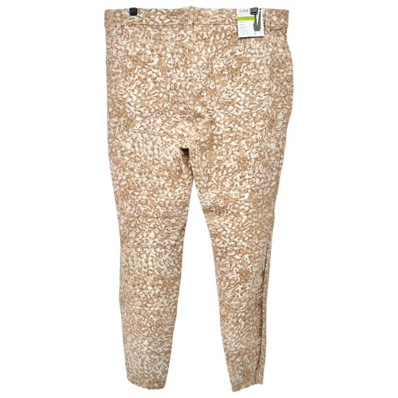 Time And Tru Jeggings Womens XXL 20 High Rise Beige Leopard Printed Stretch - Picture 10 of 10